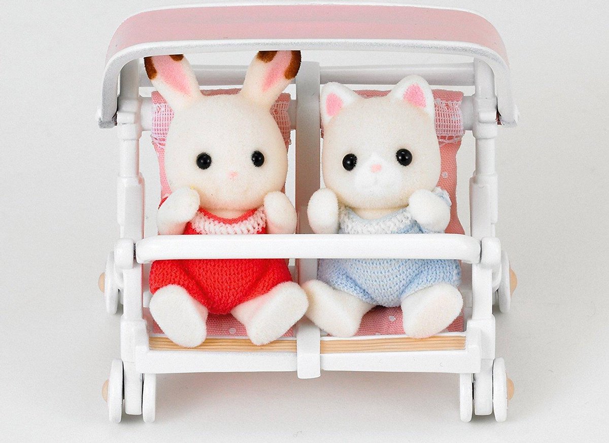 Sylvanian Families 4533 dubbele kinderwagen-poppenhuisinrichting — afbeelding 8