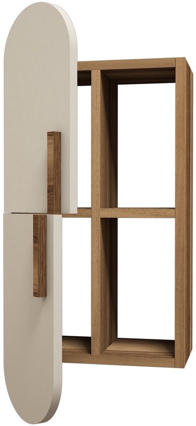 Asir - Wandplank - Okkernoot - 35 x 22 x 60 cm