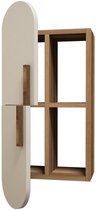 Skye Decor, Wandplank, Rose - Walnut, Cream, Gemelamineerde spaanplaat, Walnoot & Crème, 35 x 22 x 60 cm