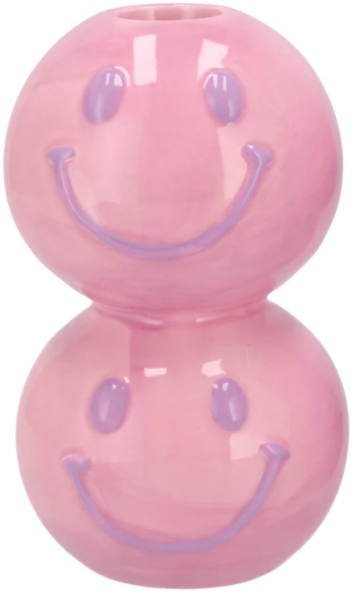 Smiley dreamy purple mix candle h bulb 7x7x12cm