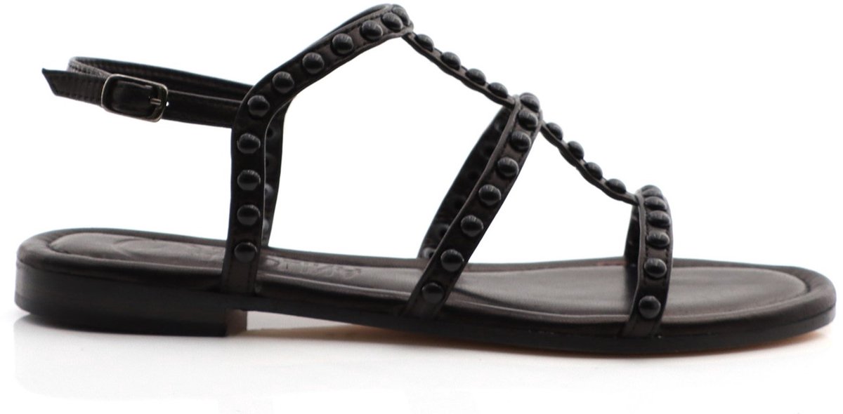 DONNA CAROLINA DAMES SANDALEN ZWART 55108110-001 PERSIA PILL 55.108.110 NAPPA NERO MAAT 38