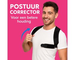 Vivefly Healthcare - Postuur Corrector - Verstelbare Rugband - Houding Correctie - Rugpijn voorkomen - Schouder Band - Rugbrace - Thuiswerken - Verhelpen van Rugklachten - One size