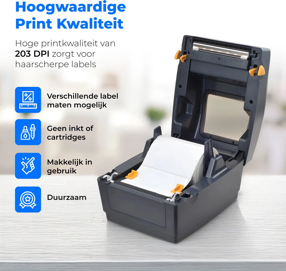 Luxuriq Thermische Labelprinter - Verzendlabel printer, USB - incl