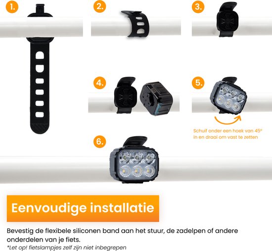 R2B Fietslicht Straps - Set van 2 bandjes geschikt voor de oplaadbare fietslampjes van R2B — afbeelding 4