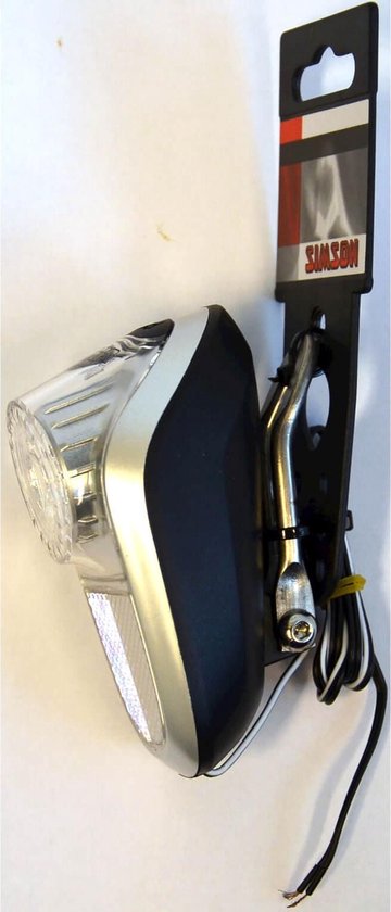 Simson White Koplamp - Fietslamp - (Naaf)Dynamo - LED - Zilver