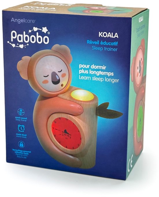 PABOBO Koala Slaaptrainer Kinderen - 3-in-1 LED Kinderwekker - Instelbare Nachtlamp - Bruin van PABOBO — afbeelding 4