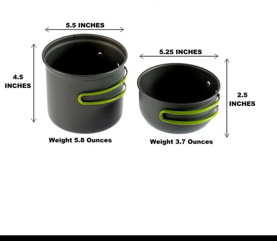 WeXplore Pannenset - Draagbare Camping Kookgerei Set met Houtkachel - Compact, Lichtgewicht en Duurzaam - Voor Outdoor, Hiking & Kamperen - Survivalset — afbeelding 4