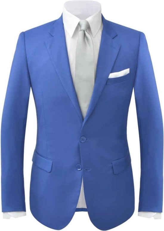 vidaXL Costume deux pièces pour homme Bleu royal Taille 56 | bol.com