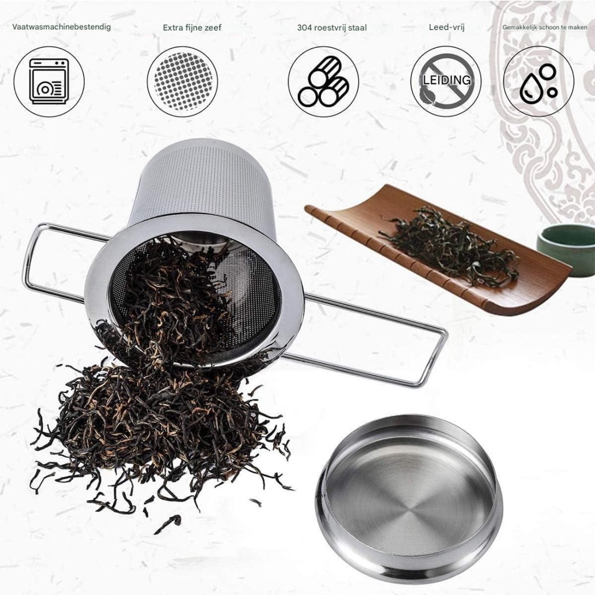 304 roestvrijstalen theezeefje Herbruikbare theeafvoer Thee-ei Theeblad Spice Theefilter Keukenaccessoires kopen vanaf een prijs van 2.77