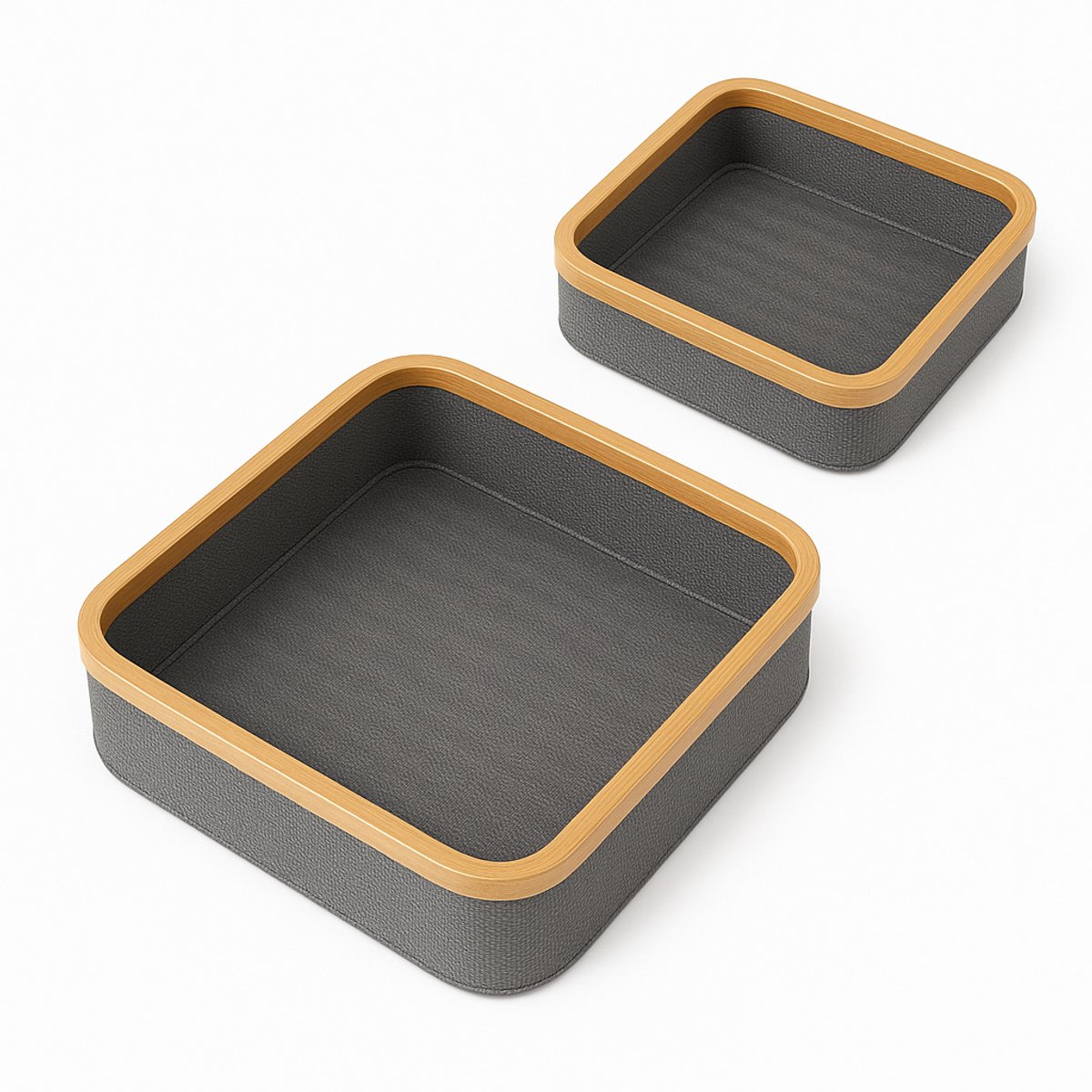 alpina Basket Storage Bamboo W/3Secti - Kunststof