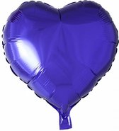 Wefiesta Folieballon Hartvorm 18 Cm Paars