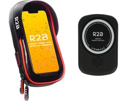 R2B Telefoonhouder Fiets Waterdicht + Powerbank 10.000 mAh - 2 tot 4 keer opladen - Geschikt voor Magsafe - Powerbanks - Gsm Houder Fiets - Fietshouder - Power Bank - Fiets Telefoonhouder - Phone Holder Bike