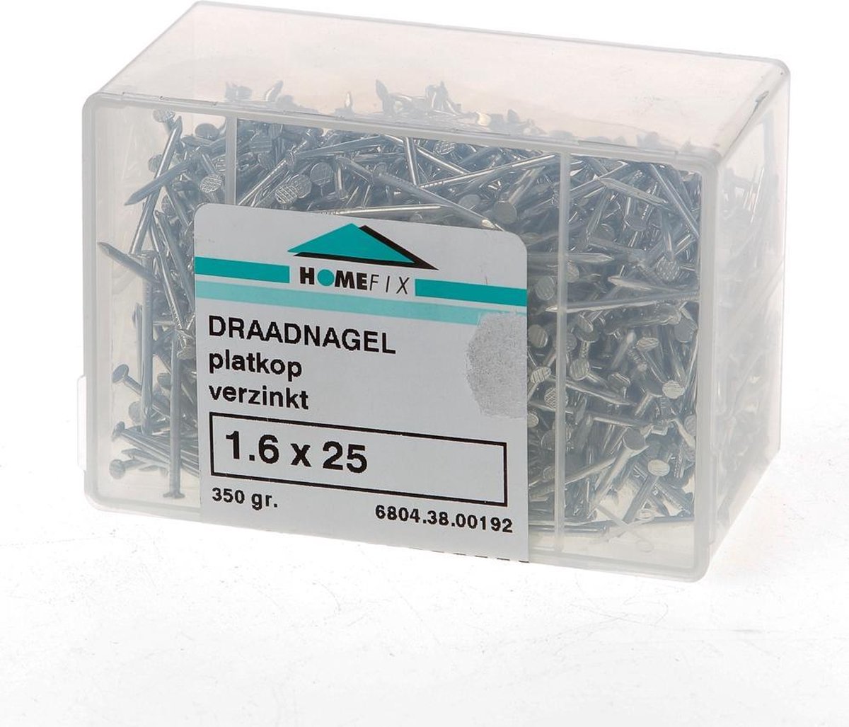 Hoenderdaal Draadnagel plat geruite kop gegalvaniseerd 1.6 x 25mm 350 gram