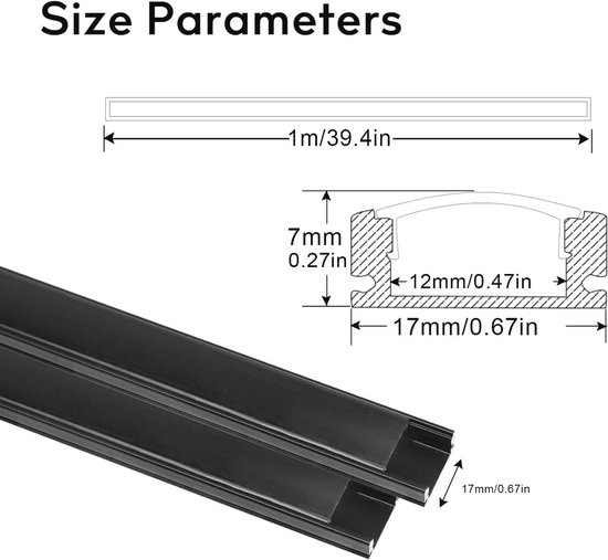 LED Aluminium Profiel 8x1m, V-Vorm LED Kanalen voor Strips met Diffuser voor Perfect Licht, Inclusief Hoekverbinder, Eindkappen, Schroeven en Montageclips