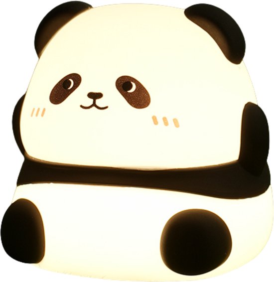 Kinder Nachtlampje | Panda | Timer | Veilig voor Kinderen | Nachtlampje Baby | Zacht Siliconen | Dimbaar | Draadloos | Babykamer Verlichting | RGB Kleuren | USB Oplaadbaar | LED | Slaaphulp Kinderen | Bedlampje | Kindvriendelijk | Dier | Duurzaam