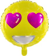 Helium Ballon Emoji Love Holografisch 45cm leeg