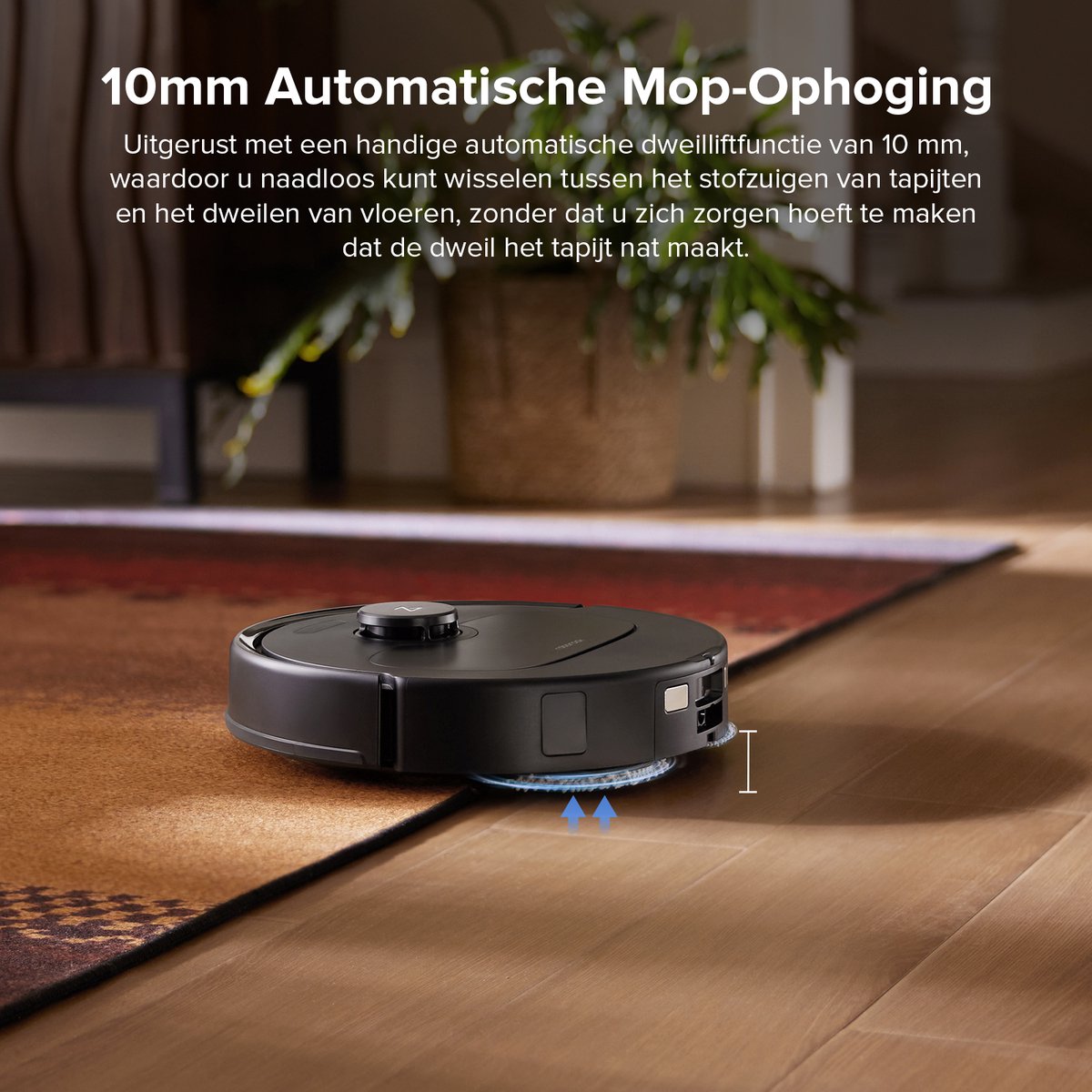 Roborock QV 35S Robotstofzuiger 10.000Pa Zwart - afbeelding 3