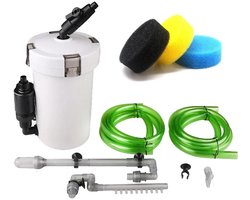 Aquarium Filter – Externe Filter – HW-602B – Compact Filter Voor Aquaria – Inclusief Waterpomp – 400L/h – 6W – 220-240V – Voor Zoet- en Zoutwater – Inclusief Accessoires – Transparant – Vis Aquarium Onderhoud