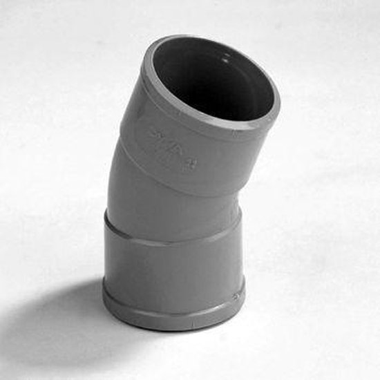 Foto: Dyka bocht 2x lijmmof 22 5 pvc keurmerk brl52100 40mm