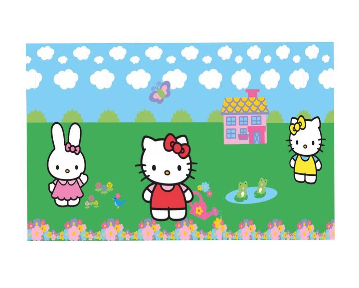 "Set Hello Kitty™ muurdecoraties - Feestdecoratievoorwerp - One size"