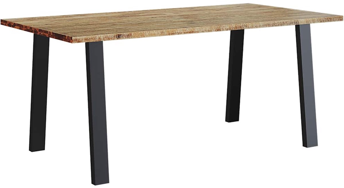 vidaXL Eettafel - 150x90x75 - cm - massief - acaciahout Bruin