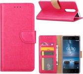 Nokia 6 Portemonnee hoesje / book case Pink