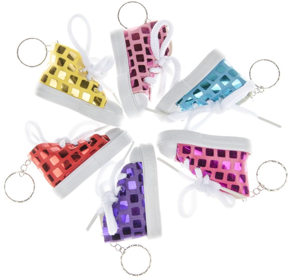 Duckiez Sleutelhanger Basketbalschoen Glitter - 48 stuks