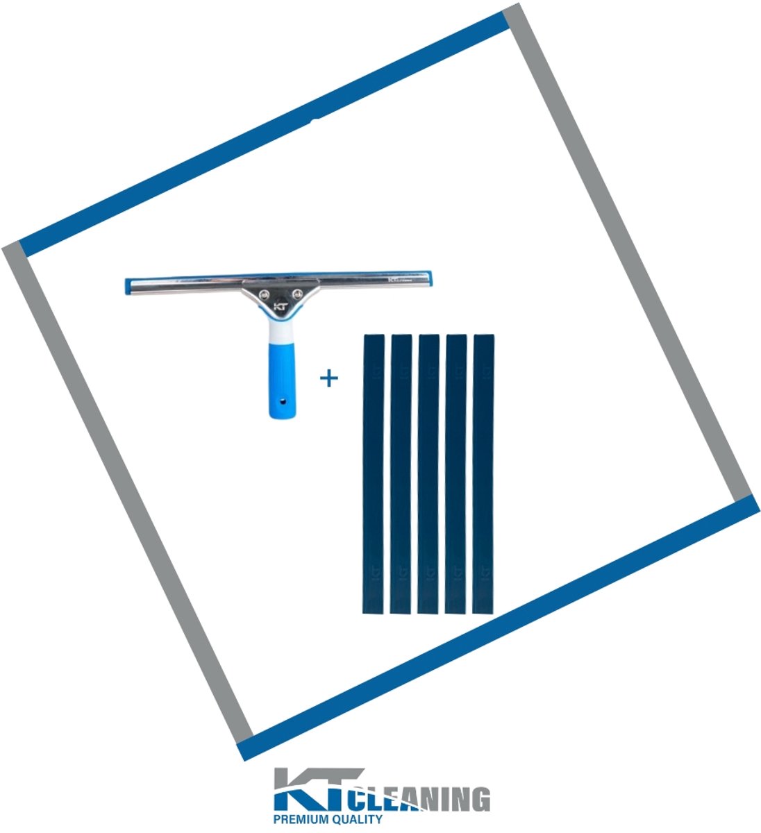 Goedkoopste KT CLEANING- Raamwisser 35cm -Ramen wassen Set - 5 Nieuwe Vervangbare Rubbers - KT Cleaning