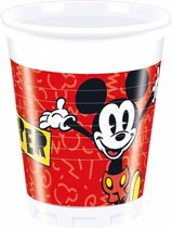 Mickey Mouse Bekers Party Plastic 200ml 8 stuks