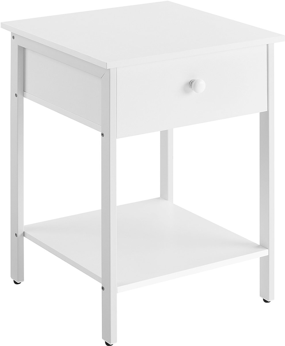 MAZAZU - Nachtkastje - Stoffen lade - Wit - 40x40x55