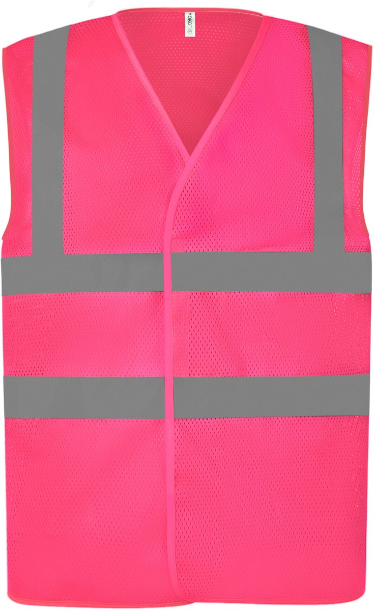 Gilet Unisex M Yoko V-hals Mouwloos Pink 100% Polyester