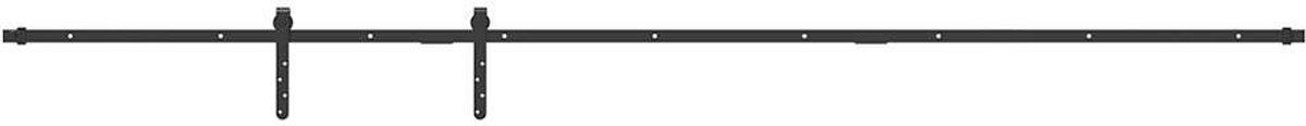 Goedkoopste vidaXL - Ophangset - voor - schuifdeur - 244 - cm - koolstofstaal