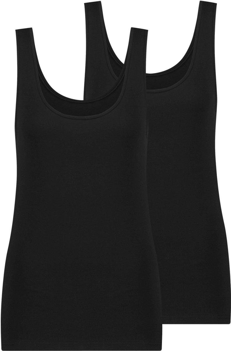 MWTS Hemd Dames - 2-pack - Slim Fit - Singlet - Maat S - Zwart