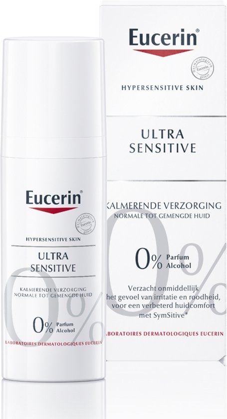Eucerin UltraSENSITIVE Kalmerende Dagcreme voor Vrouwen - Normale tot Gemengde Huid - Rosacea Crème - 50ml