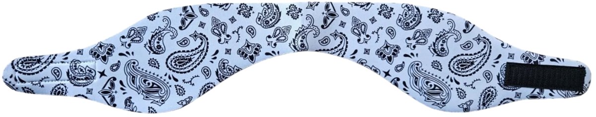 Goedkoopste Horend Goed Zwemhoofdband wit met print Medium