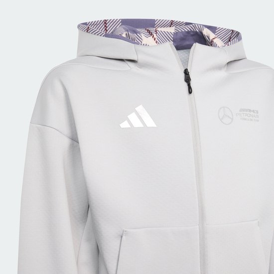 Adidas Performance Mercedes - Amg Petronas Formula One Team Silver Arrows Hoodie Met Lange Ritssluiting Kids - Kinderen - Grijs van Merkloos — afbeelding 3