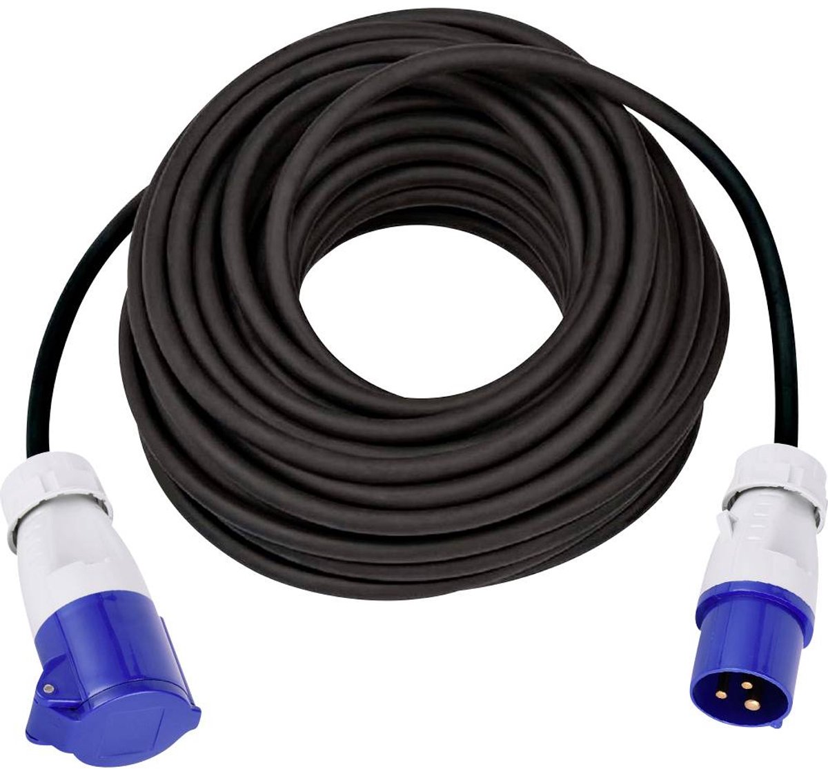 Max Hauri 162413 Stroom Verlengkabel 16 A Blauw, Zwart 15.00 m H07RN-F 3G 1,5 mm²