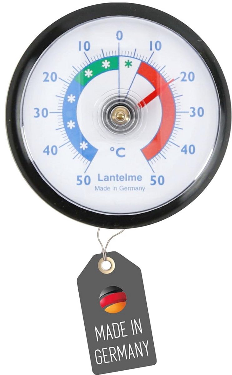 Koelkastthermometer - Analoge Temperatuurregelaar voor Vriezer en Koelkast - Zelfklevend en Compact