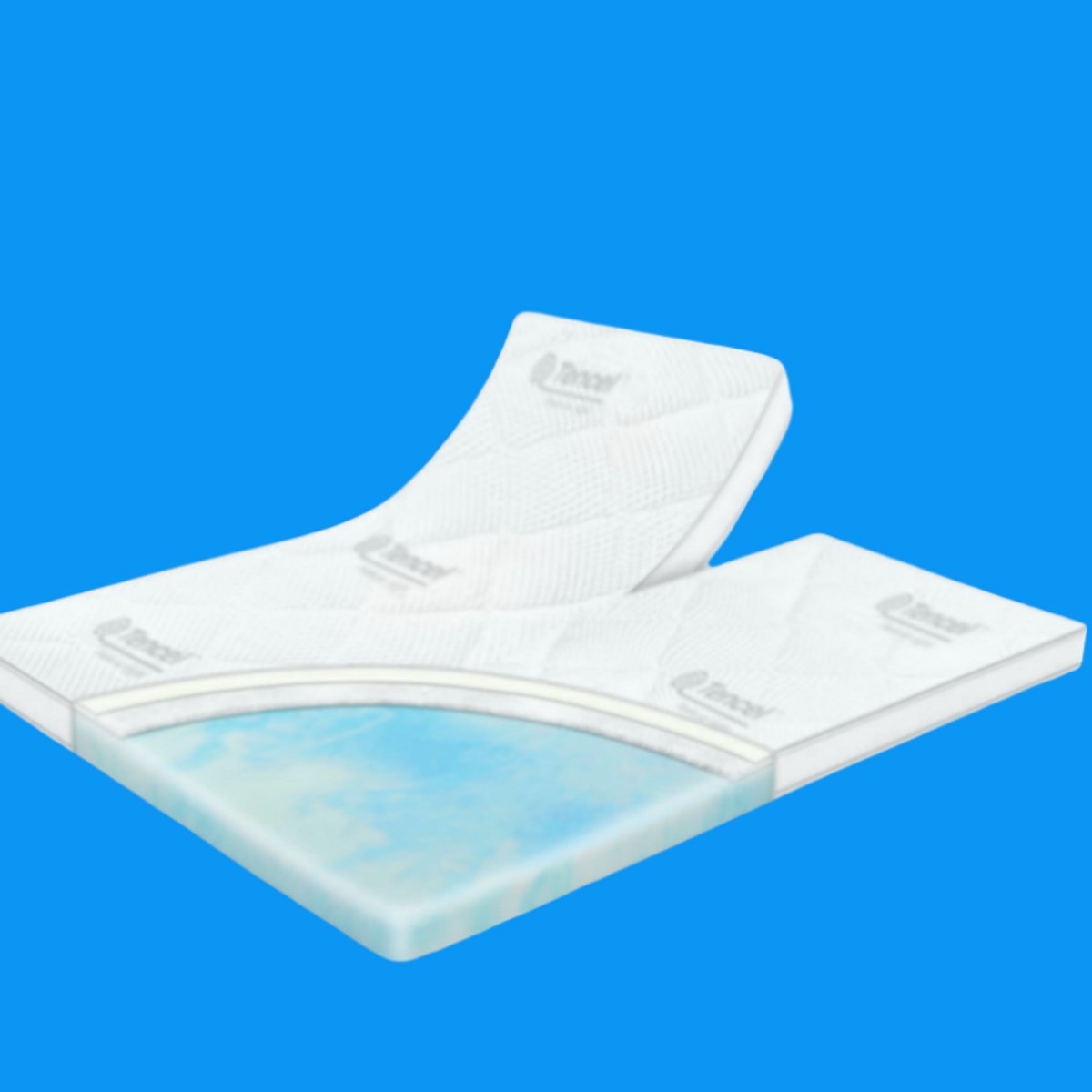 Koudschuim splittopper Tencel DeLuxe 140x190 dikte 11 cm