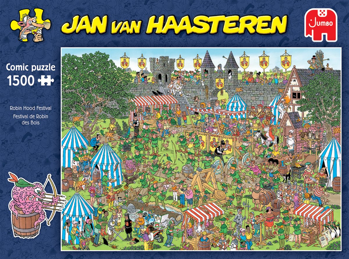 Jan van Haasteren - Robin Hood Festival - 1500 stukjes - Puzzel - Legpuzzel — afbeelding 7