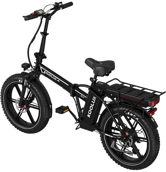 KOOLUX | X11 Elektrische Vouwfiets | E-Bike | 20 x 4.0 Inch Dikke Banden | Dubbele 48V 13+10.4Ah 1120Wh Accu | 250W Motor | Maximaal 25/u | Maximaal bereik 150km | Shimano 7-speed versnelling | LCD Scherm | Zwart | Gratis Rijklaar Bezorgd — afbeelding 2