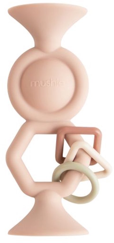 Mushie Activiteitenspeeltje Hexapop met Zuignap Blush