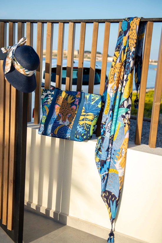 Sac Valentina- Accessoires Junkie Amsterdam- Femme- Sac bandoulière- Nylon recyclé- Imprimé Animaux Nombreux rangements- Klein- Stylé- Uni- Marron