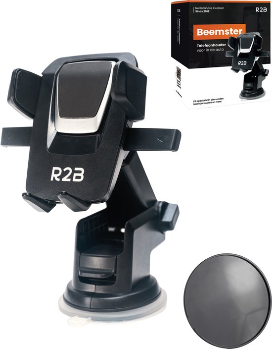 R2B Telefoonhouders Auto Zuignap - Dashboardpad - Raam/Dashboard - Gsm Houder Auto - Autohouder - Telefoonhouder Auto - Mobiel Houder Auto - Telefoon Houder - Auto Telefoonhouder - Phone Holder Car