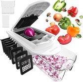 Groentesnijder Multifunctioneel - Mandoline - 9-delig - Opvangbak - Uiensnijder - Rasp - Spiraalsnijder - BPA Vrij - Vivid Green