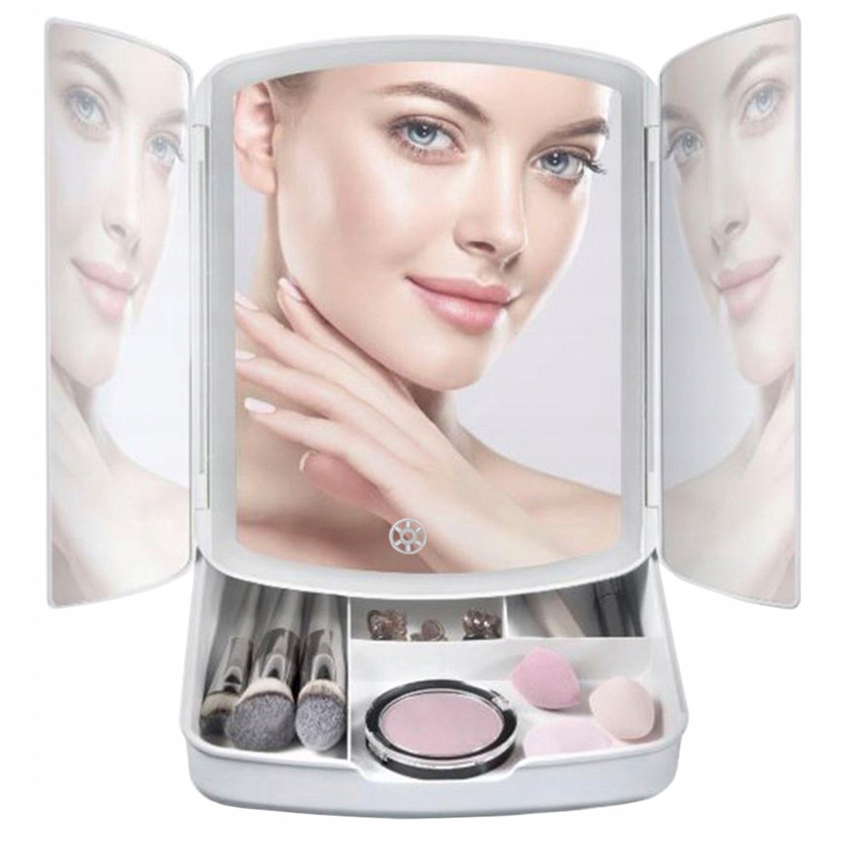 BORVAT® - Verlichte Make-up Spiegel met LED - 5x Vergroting