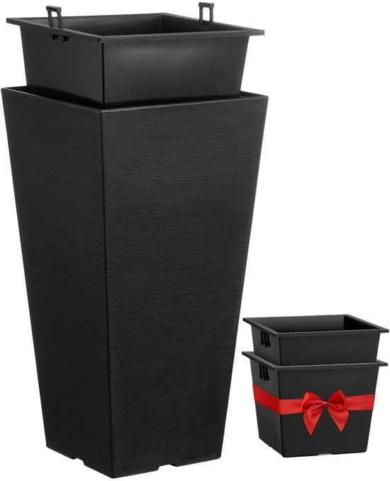 21 inch hoge plantenbakken voor buitenplanten Set van 2, Outdoor plantenbakken voor veranda, grote potten voor planten buiten binnen, groene plantenbakken bloempotten 21 inch hoge plantenbakken voor buitenplanten Set van 2, Outdoor plantenbakken voor veranda, grote potten voor planten buiten binnen, groene plantenbakken bloempotten