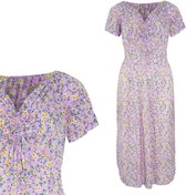Dames Lange Zomerjurk / Strandjurk 806 One size S-L paars