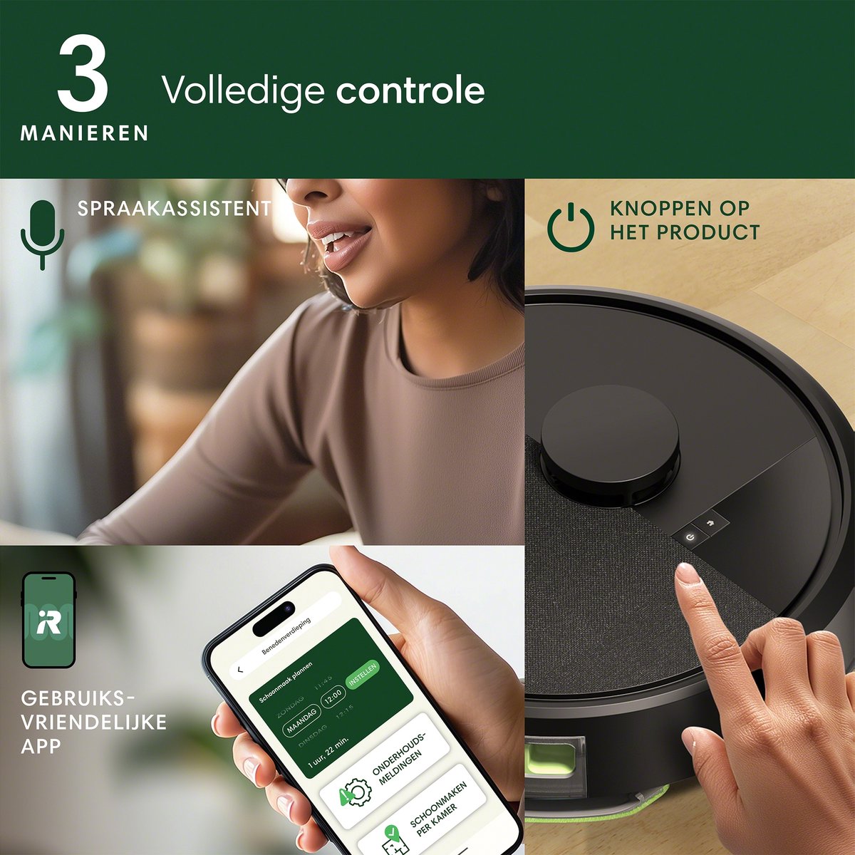 iRobot Roomba® 105 Combo + AutoEmpty Dock - Robotstofzuiger met Dweilfunctie - Zwart (Y3510) — afbeelding 5