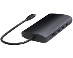 Satechi USB-C Multiport Adapter 8K (Ethernet) – 1 x USB-C PD – 4 x USB-C 3.2 – 1 x HDMI 4K@60Hz of 8K@30Hz – Ethernet – SD 4.0 UHS-II kaartlezer - Zwart